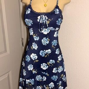 Planet heart Navy blue floral mini dress